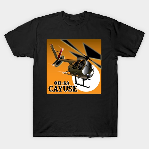 OH-6A Cayuse helicopter T-Shirt by Illustratorator